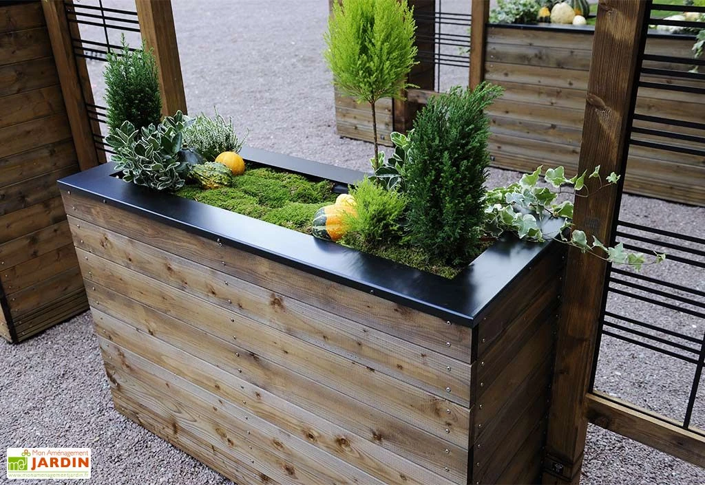 Bac à Fleurs En Bois Selekt (120x45x76) – Image 3