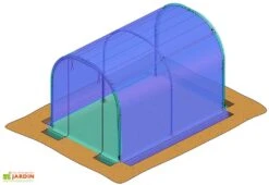 Bâche De Couverture Pour Serre De Jardin Tunnel Richel 2x3 Pied Droit