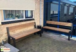 Banc De Jardin En Bois De Pin Traité Et Acier Galvanisé Bonn