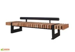 Banc De Jardin En Bois De Pin Traité Et Acier Galvanisé Sevilla
