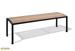 Banquette De Jardin En Bois De Pin Traité Et Acier Galvanisé Carmen