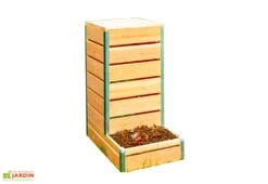 Composteur Bois Douglas 19 Mm Avec Accès Direct – 80 X 45 X 100 Cm