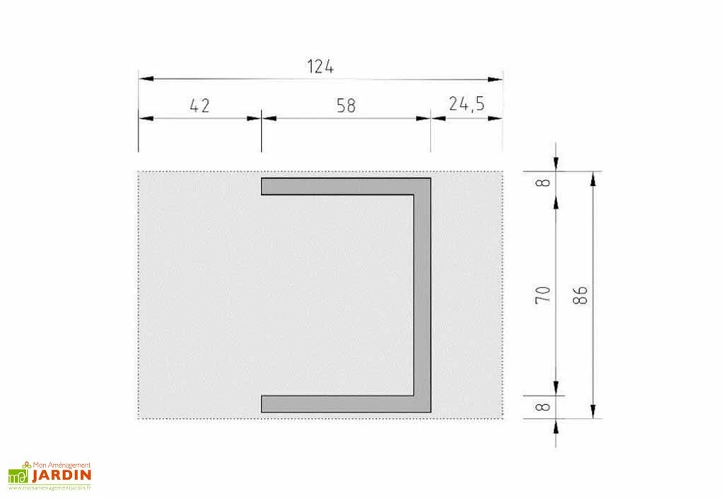 Abri Pour Robot Tondeuse En Bois D’Épicéa Brut Toit Relevable – Image 3