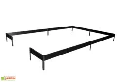 Halls Embase Pour Serre De Jardin En Acier Galvanisé Qube 812 Noir