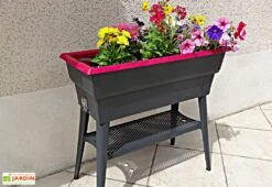 Jardinière Calipso Maxi 40L Double Paroi + Réserve D'Eau H80cm