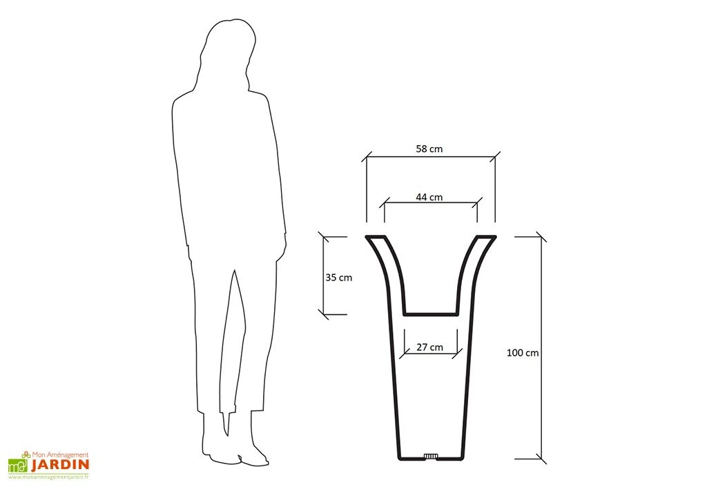 Pot De Fleurs Lumineux En Polyéthylène Flos – Ø 58 X 100 Cm – Image 3