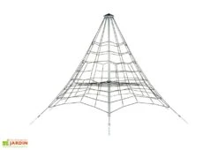 Jeu à Grimper Pyramide En Corde Armée Et Acier Galvanisé 3,5 M