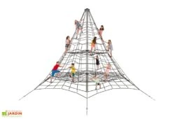 Jeu à Grimper Pyramide En Corde Armée Et Acier Galvanisé 5,5 M