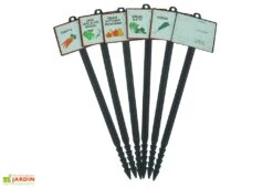 Mikado Lot De 6 Jalons Pour Semis Légumes Hivernaux Avec étiquettes – 45 Cm