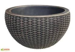 Roto Pot De Fleur En Polyéthylène Bambou H Ø33 X 20 Cm