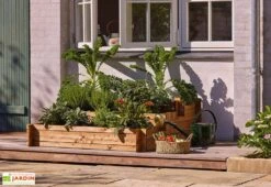 Carré Potager 3 étages En Bois Autoclave Brun – 120 X 120 X 40 Cm