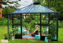 Jardin D’Hiver En Verre Trempé Alu Anthracite 13,5 M² – Juliana Oase