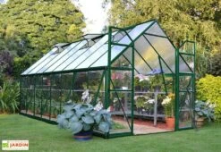Serre De Jardin En Aluminium Et Polycarbonate Balance – Vert