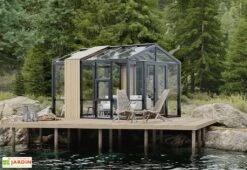 Serre De Jardin En Bois Et Verre Trempé Avec Panneaux Occultants – Hortensia