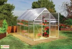 Serre De Jardin Grise Polycarbonate Aluminium 2,5 X 2 M – Mythos 6x8