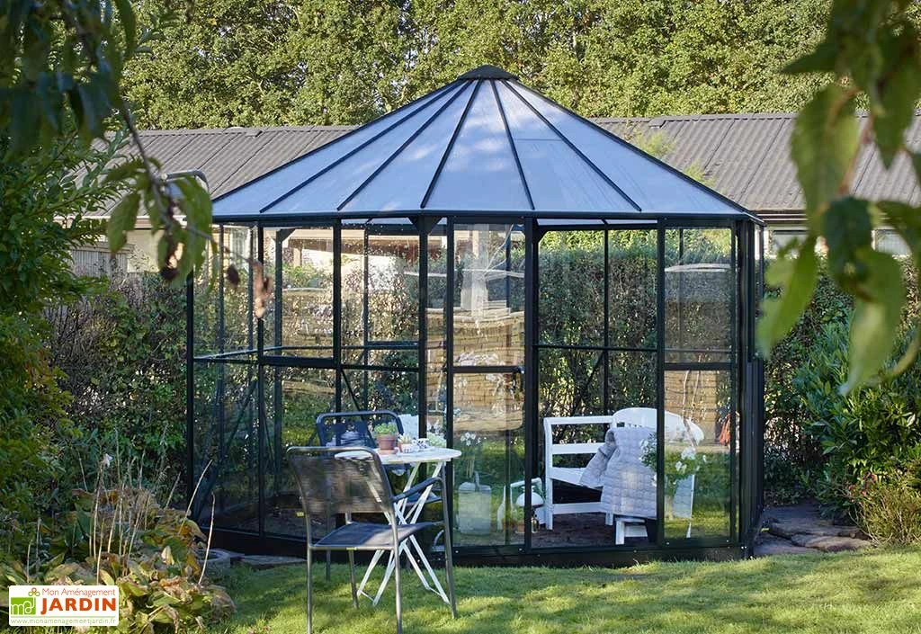 Serre De Jardin En Aluminium, Verre Et Polycarbonate Halls Atrium 9 M² – Image 2