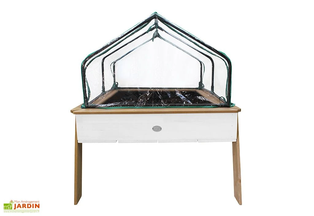 Axi Table De Culture En Bois De Hemlock + Bâche Plastique - 110 X 93 X 99 Cm – Image 2