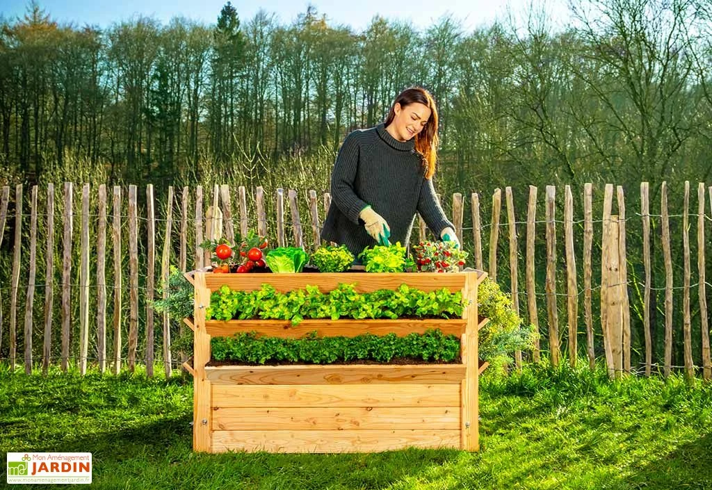 Tour De Culture Verticale En Bois De Mélèze 91 X 124 X 73 Cm – Image 2